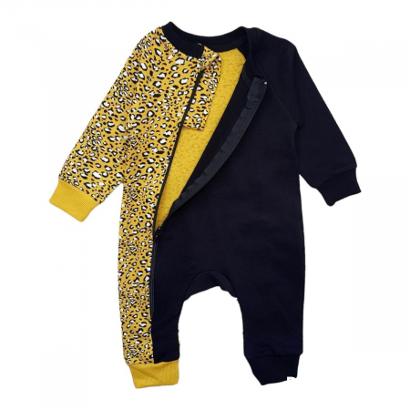 Salopeta fetite animal print cu bentita [1]