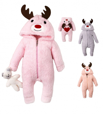 Salopeta plusata cu gluga Bambi [1]