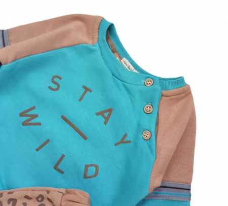 Trening baieti din bumbac vatuit, Stay wild [1]