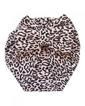Turbane / Caciulite / Bentite - Turban bebe cu funda mare din bumbac dublat