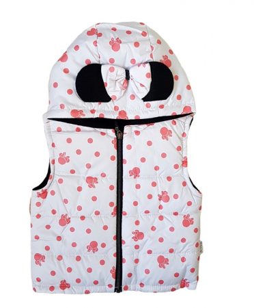 FETE 3-8 ANI - Vesta fete din fas cu gluga Minnie