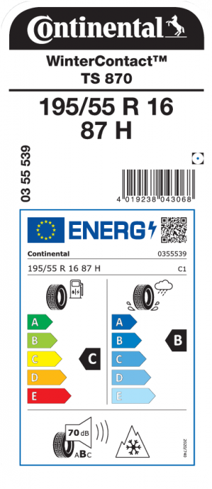 Anvelopa Continental WinterContact TS870 195/55R16 87H TL [3]