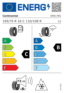 Anvelopa Continental VanContact A/S Ultra 195/75R16C 110/108R 10PR 3PMSF TL [4]