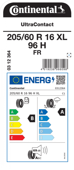 Anvelopa Continental 205/60R16 96H XL FR Ultra Contact [3]