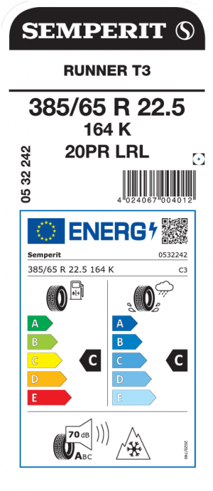 Anvelopa Semperit Runner T3 385/65R22.5 164K 3PMSF TL [2]
