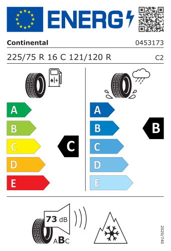 Anvepola iarna Continental VanContact Winter 225/75R16C 121/120R(122L) 10PR [2]
