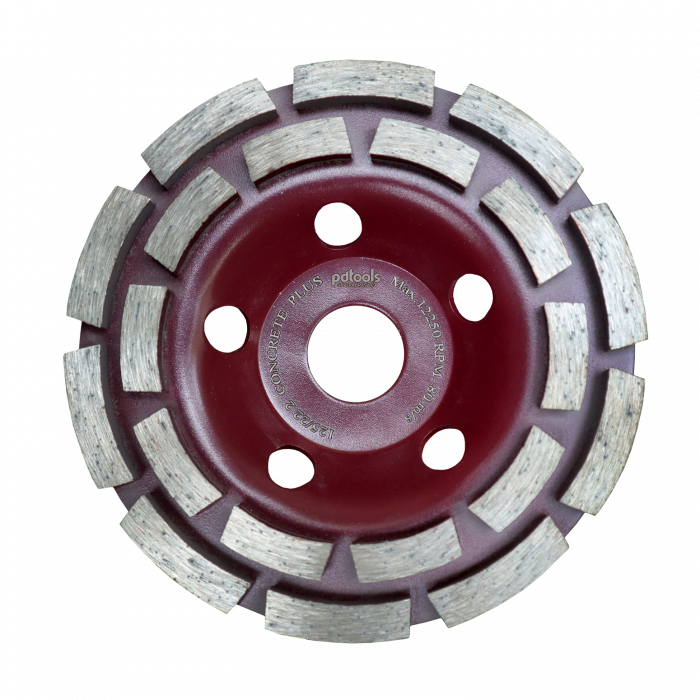Disc diamantat turbo pentru slefuit beton 125mm, suport fier, 22.2mm [1]