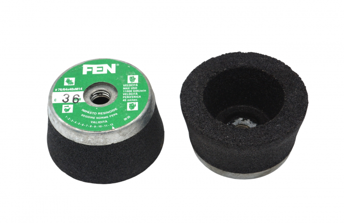 Piatra abraziva tip oala 76/64x40, prindere M14, diferite granulatii [4]