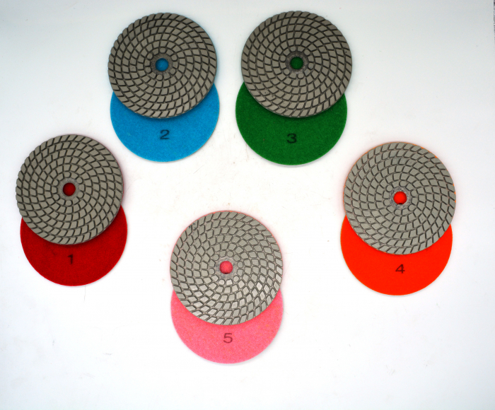 Set dischete diamantate velcro 125mm pentru granit, slefuire cu apa [2]