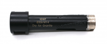 Carota diamantata pentru granit 20x105, gaurire uscata, M14 [2]