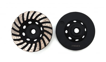 Discuri turbo - Disc diamantat turbo pentru slefuit beton 100mm, suport fier
