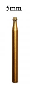 Freze biax diamantate brazate pentru marmura, tija 6mm, tip bila, diferite diametre [1]
