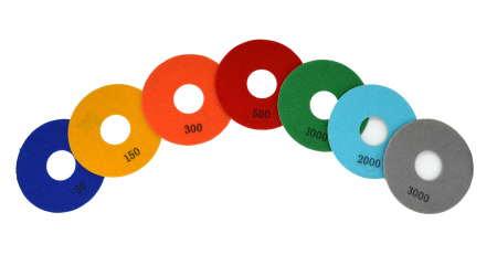 Set dischete diamantate 125mm pentru granit, slefuire uscata sau cu apa [1]