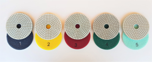 Set dischete diamantate velcro (PAD) 100mm pentru granit, slefuire cu apa [1]