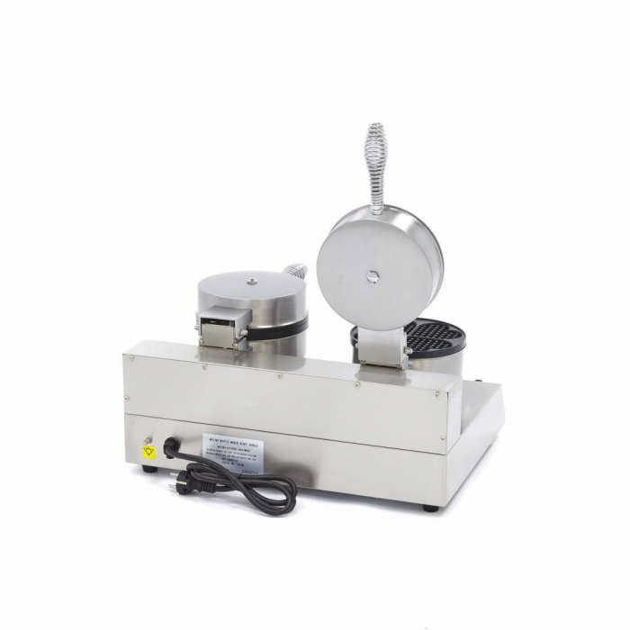 Aparat copt waffle 2 placi rotunde tip inima, 230V, 2x1 kW [11]