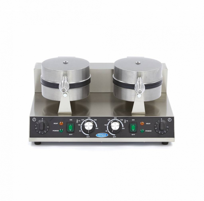 Aparat copt waffle 2 placi rotunde tip inima, 230V, 2x1 kW [7]