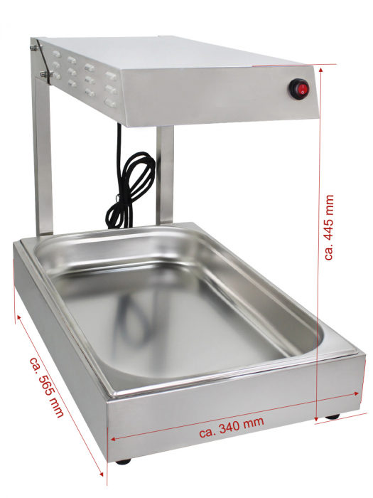 Aparat mentinere la cald cartofi prajiti 530x325x60 mm BWB-1 [3]