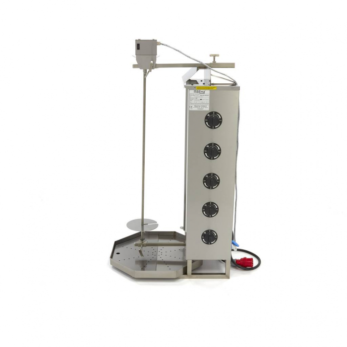 Aparat pentru shaorma si kebab electrica cu 5 arzatoare, 80 kg, 8500 W, 400V [3]