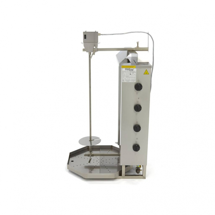 Aparat pentru shaorma si kebab pe gaz cu 4 arzatoare, 50 kg, 13,28 kW [3]