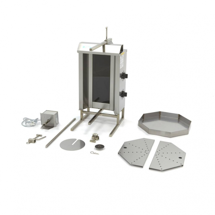 Aparat pentru shaorma si kebab electrica cu 2 arzatoare, 20 kg, 3400 W, 230V [6]