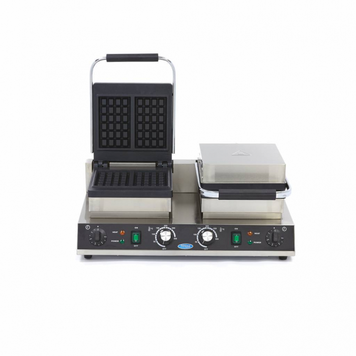 Aparat vafe 2 placi patrata, 230V, 2x1,6 kW [16]