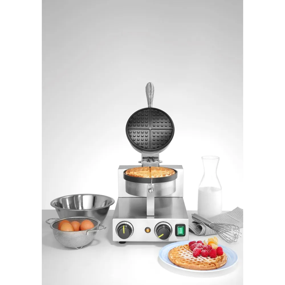 Aparat vafe rotunde, 1000W, Ø19 cm, antiaderent [4]