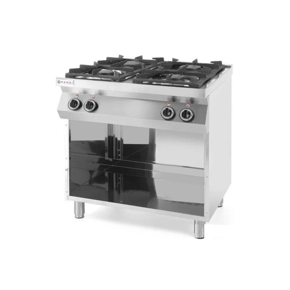 Aragaz profesional pe gaz cu 4 arzatoare, 19kW, inox [1]