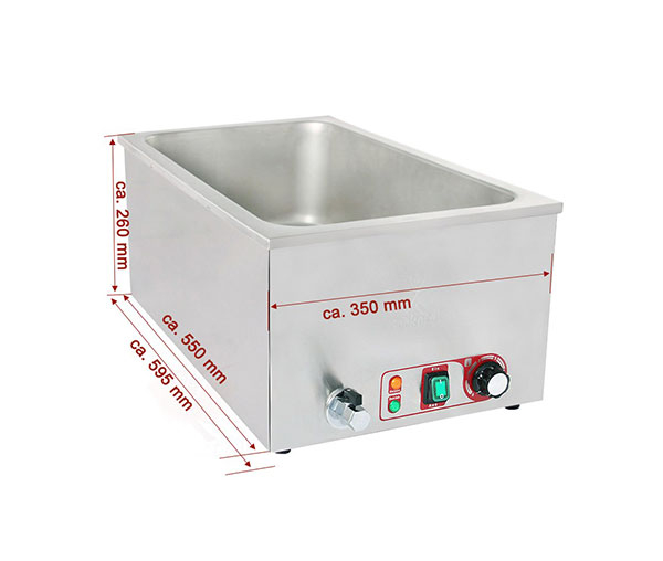 Bain Marie 2 GN1/2 cu robinet, de banc, 230V, 1,2kW, BBM-2 [3]