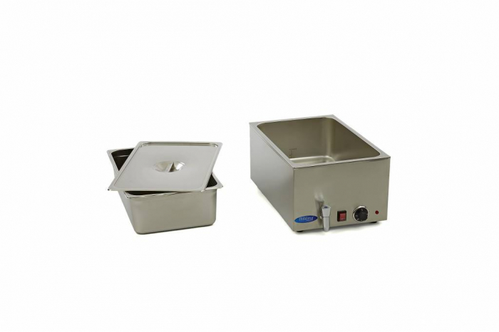 Bain Marie electric 1 x GN 1/1 cu capac si robinet, 230V, 1,2 kW [5]