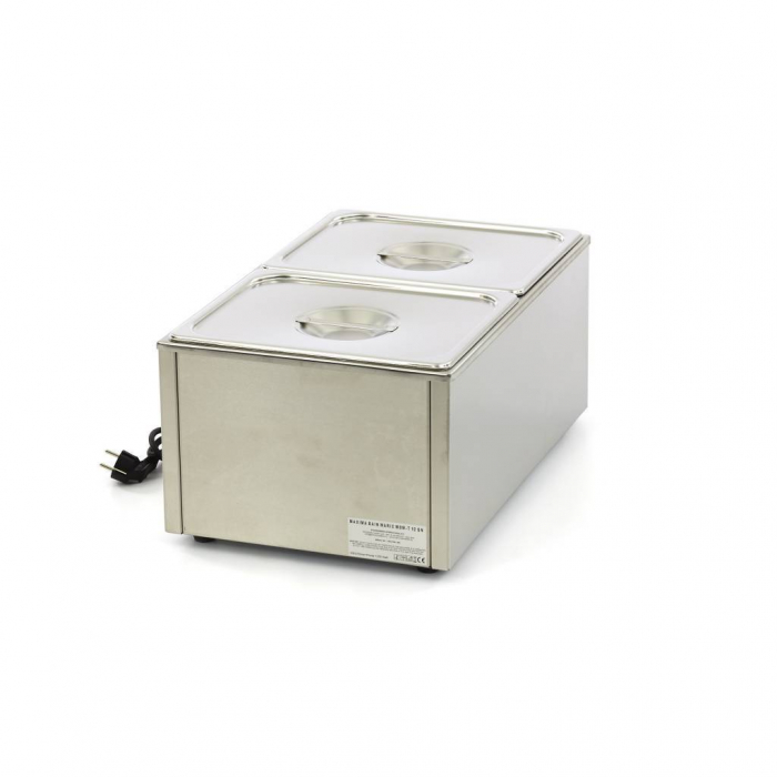 Bain Marie electric 2 x GN 1/2 cu capac si robinet, 230V, 1,2 kW [3]