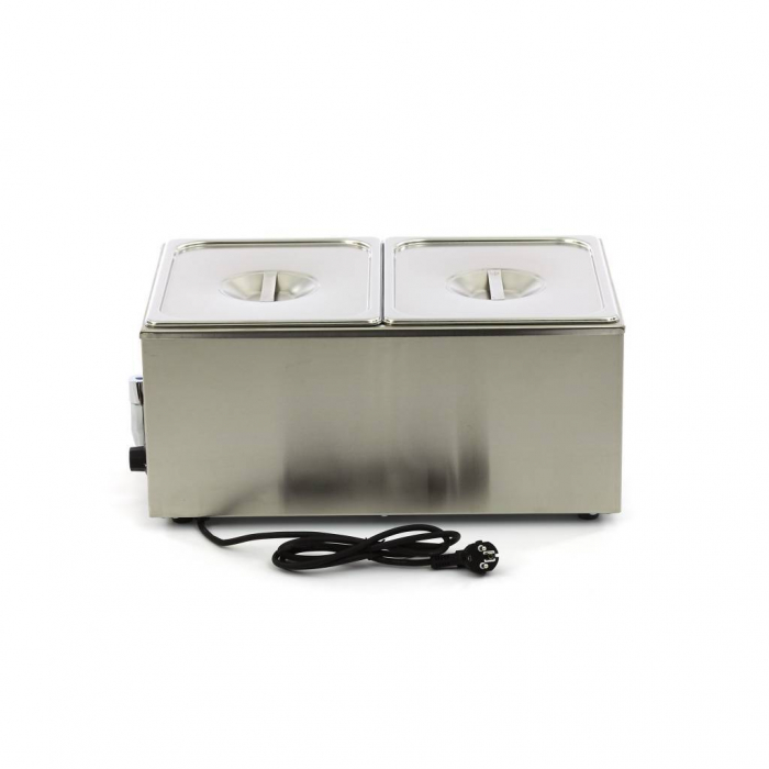 Bain Marie electric 2 x GN 1/2 cu capac si robinet, 230V, 1,2 kW [6]