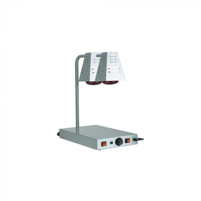 Banc de pastrare la cald a farfuriilor cu o lampa infrarosu, +30°C +90°C, 580x330x680(h) mm, PCI4718 [1]