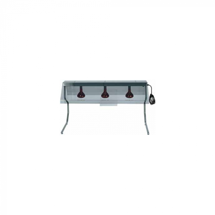 Cadru de pastrare la cald a farfuriilor cu 3 lampi infrarosu, +30°C +90°C, 1270x550x700(h) mm, PI4716 [1]