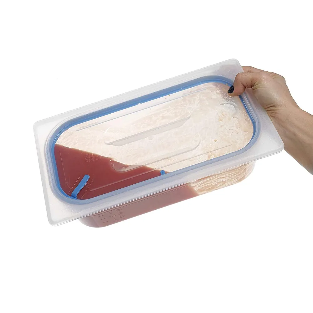 Capac GN 1/3 etans, polipropilena transparenta, garnitura silicon [2]