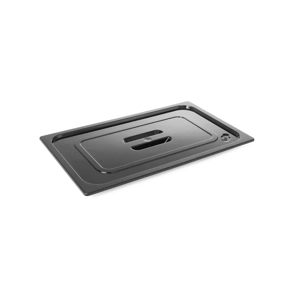 Capac GN 1/3, policarbonat negru, 325x176 mm, stivuibil [1]