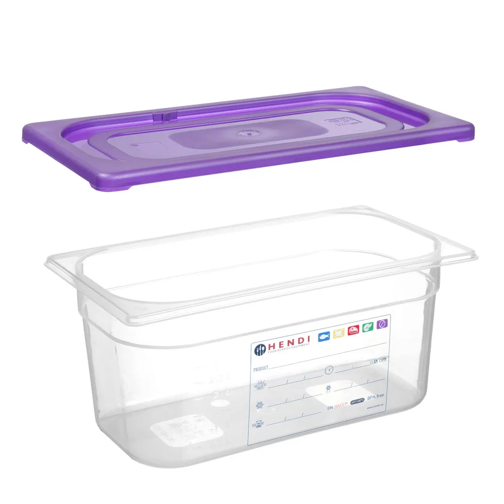 Capac GN 1/4, violet, 265x162 mm, pentru HACCP, stivuibil [3]
