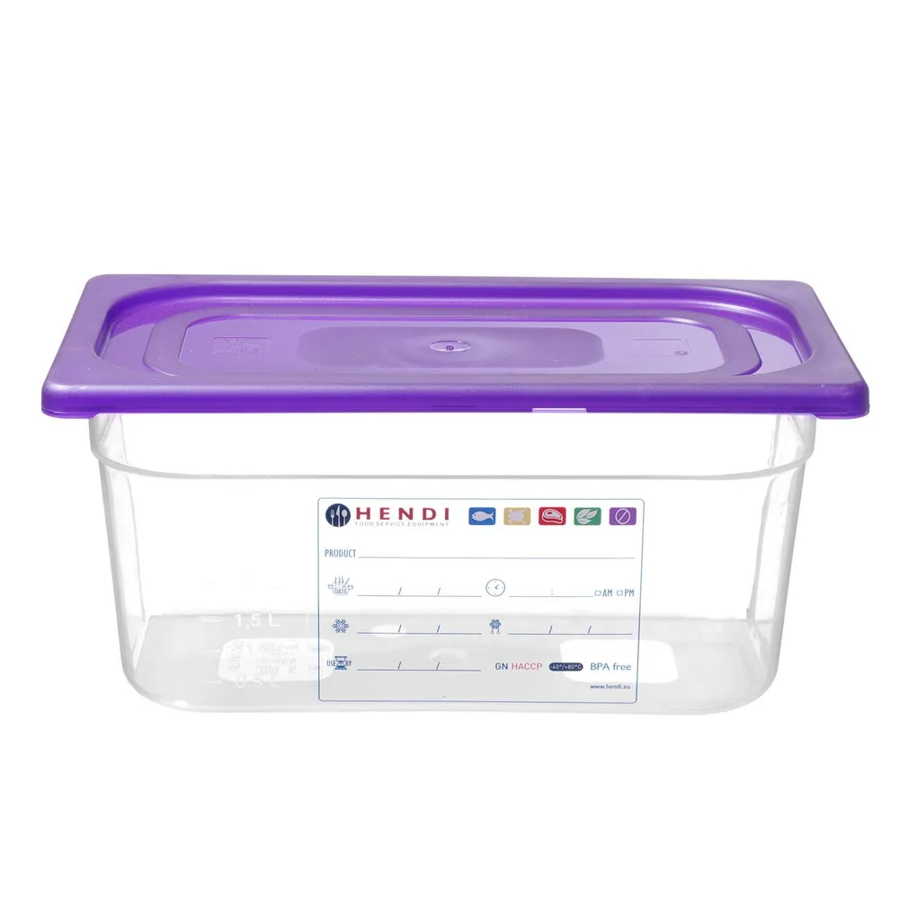Capac GN 1/9, polipropilena mov, 176x108mm, pentru HACCP [3]