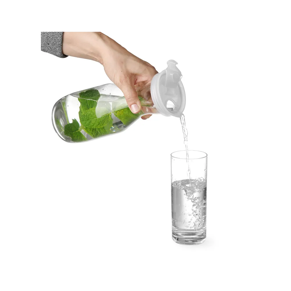 Carafa 1 litru, din plastic SAN, 92x245 mm, cu capac [2]