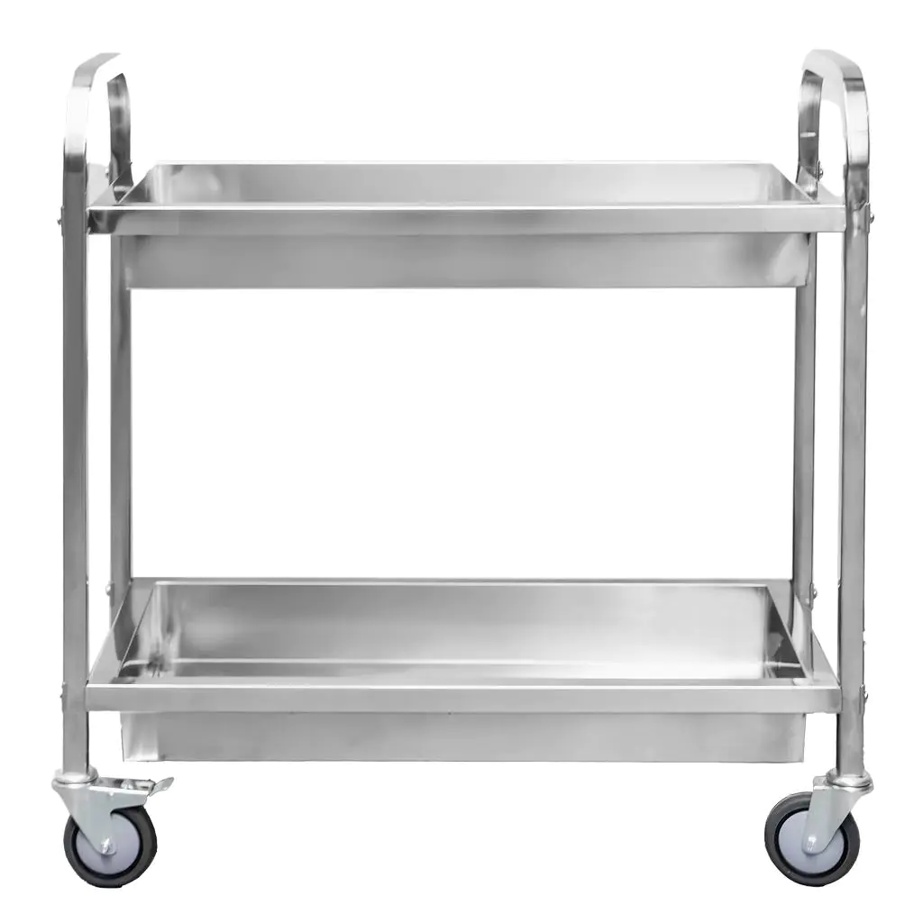 Carucior chelneri 2 rafturi inox 85x45x90cm [4]