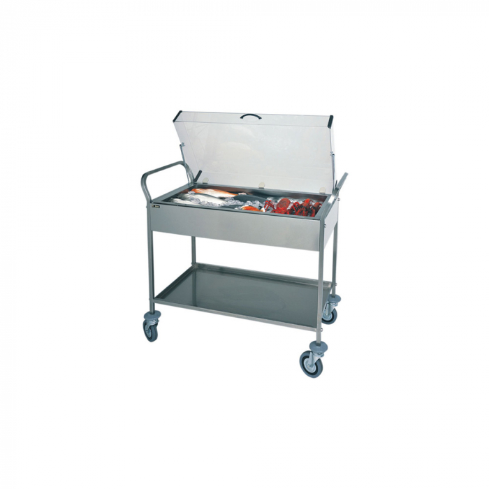 Carucior de serviciu din otel inoxidabil cu placi frigorifice, 1080x570x1040 mm, CA1165 [1]