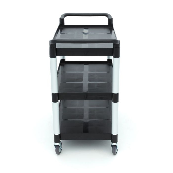 Carucior de servire 3 rafturi plastic 103 x 50,5 cm, aluminiu [5]