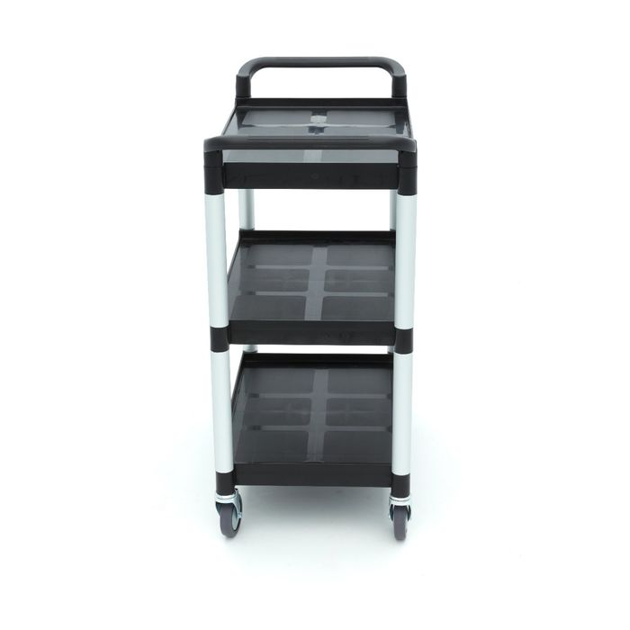 Carucior de servire 3 rafturi plastic 86,5 x 42,5 cm, aluminiu [5]