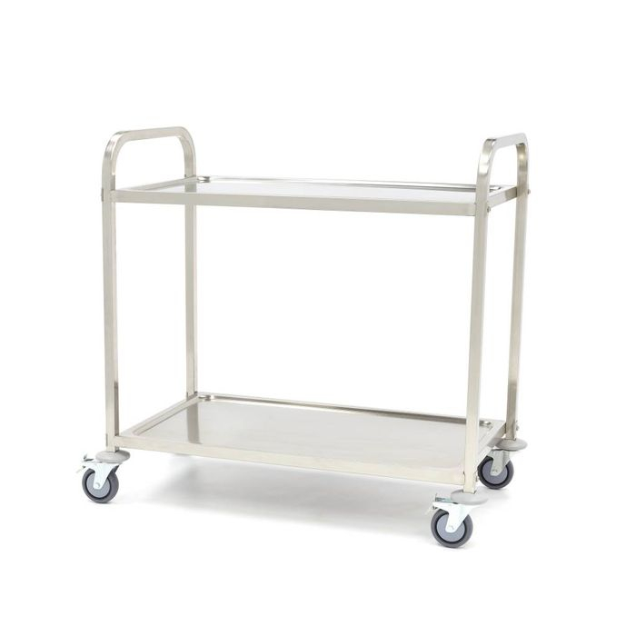 Carucior de Servire din Otel Inoxidabil cu 2 Polite, L94 x A51 x H95 cm [1]