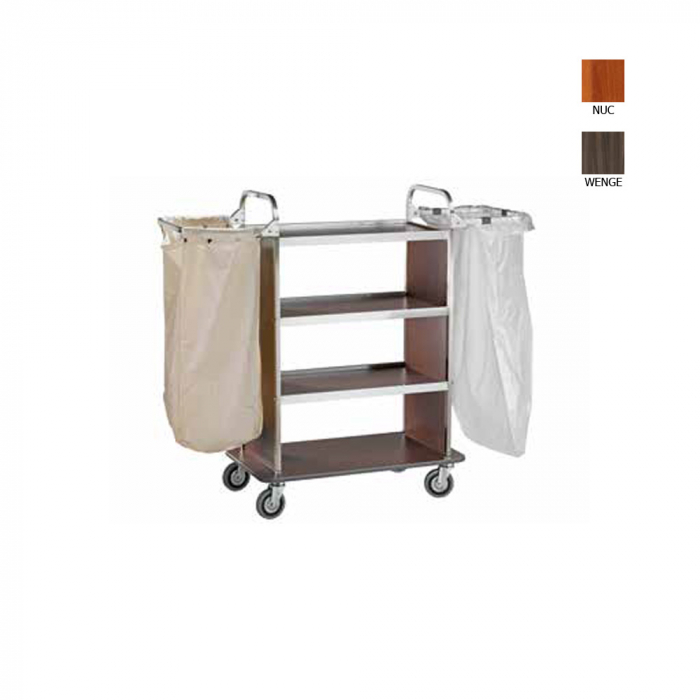 Carucior pentru curățenie, culoare wenge, 90/1430x500x1230(h) mm, CA1510W [1]