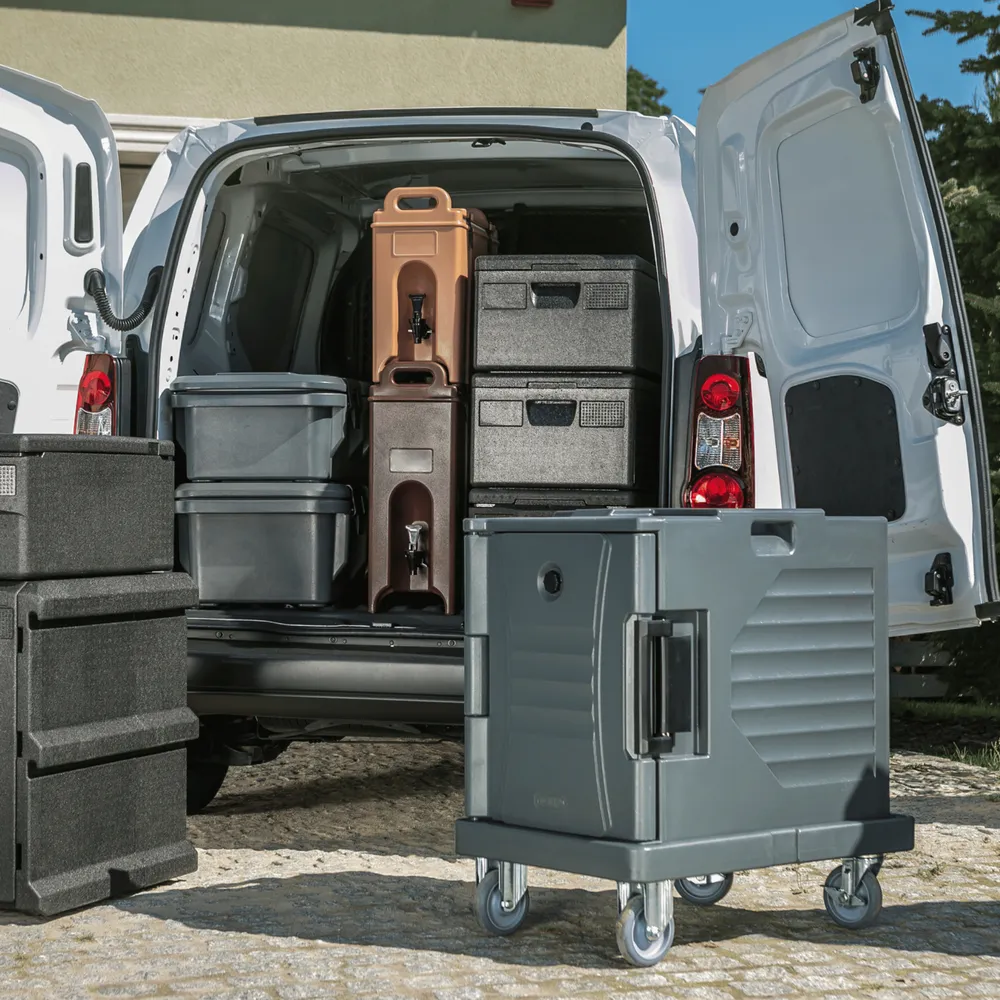 Carucior platforma 71x53x23 cm, cu roti, pentru transport cutii [3]
