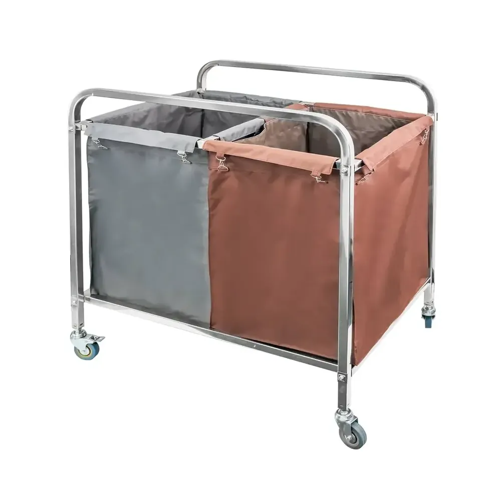Carucior rufe cu 2 saci 90x60x102cm, inox [1]
