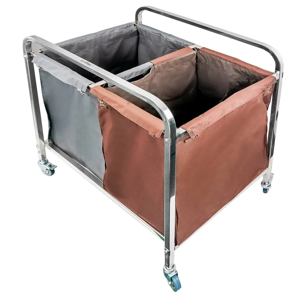 Carucior rufe cu 2 saci 90x60x102cm, inox [3]