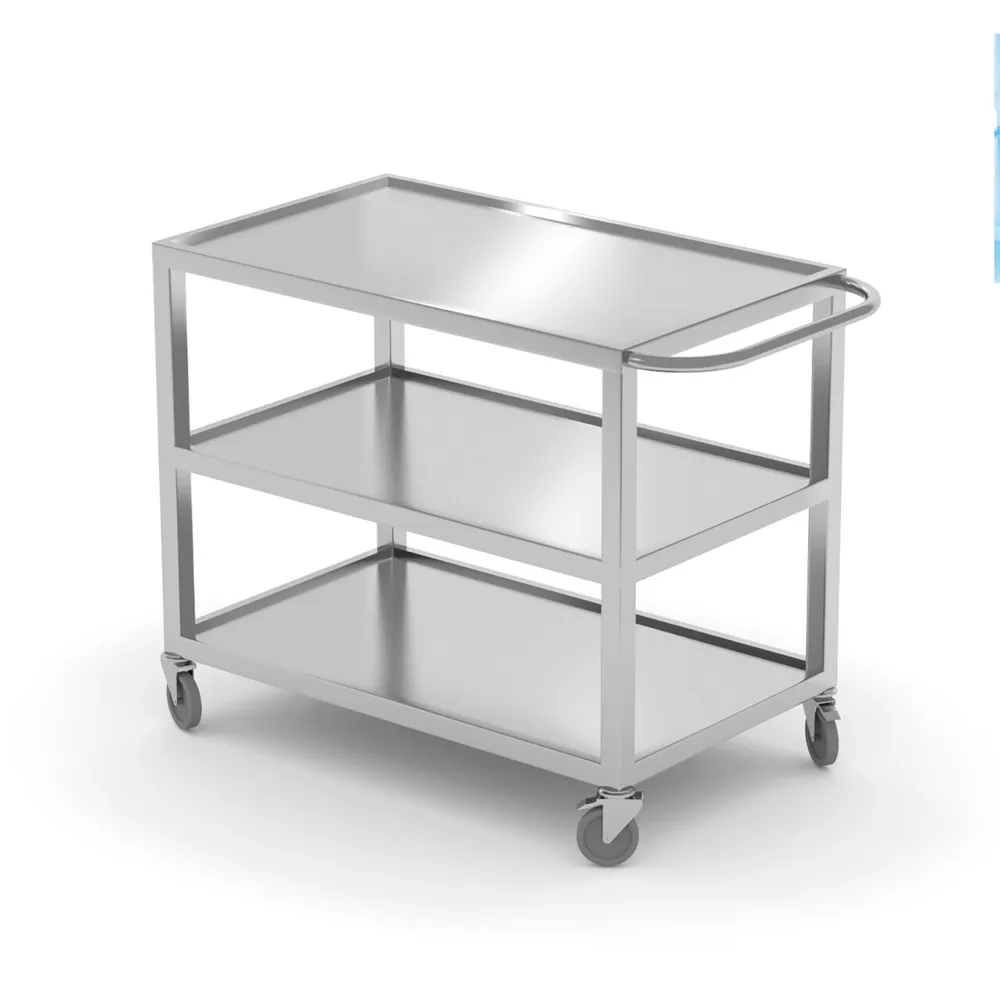 Carucior servire 3 rafturi, inox, 80x50x85 cm, 75kg/raft [1]
