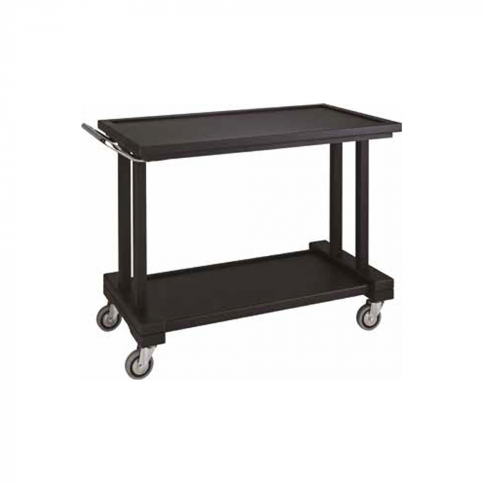 Carucior servire din lemn cu 2 polite, culoare bianco-alb, 1150x550x1080(h) mm, LP1000B [1]