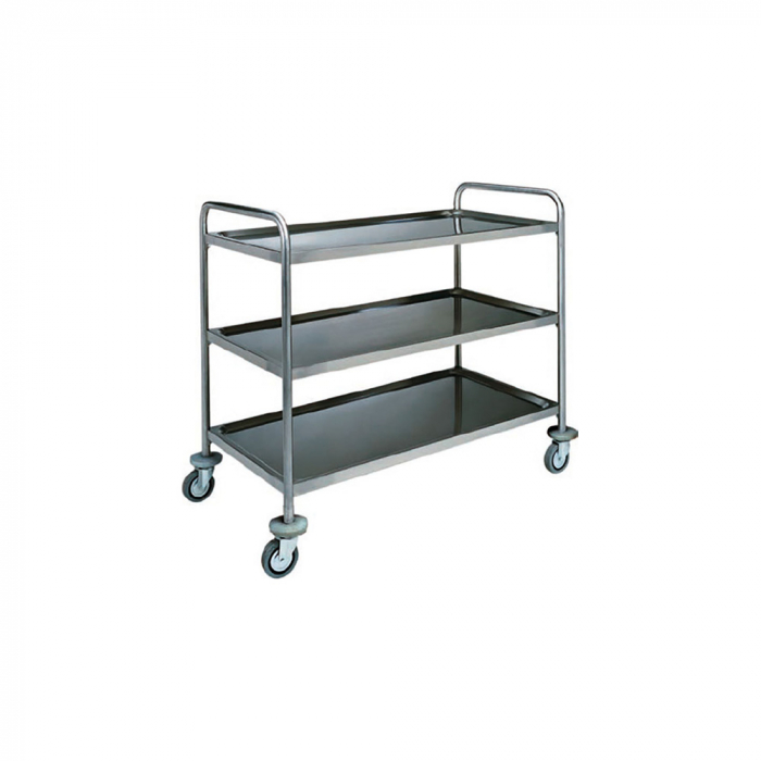 Carucior servire din otel inoxidabil cu 3 polite, 1000x700x1040 mm, CA1415 [1]